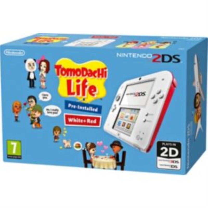NINTENDO Console Nintendo 2DS bianco rosso + Tomodachi Life bundle